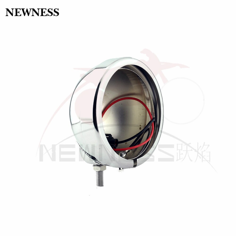 Newnm conjunto de lâmpada de neblina para motocicleta, conjunto de lâmpadas de poeira para harley road king e electra glide, flhxs, flhx, 4.5&quot;: 1PC Chrome Bucket