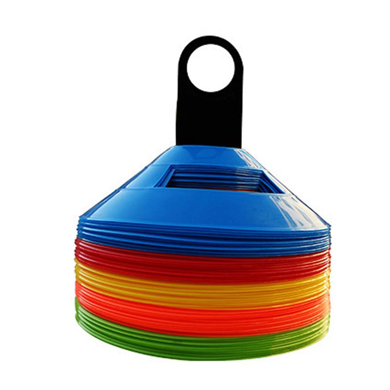 50pcs Agility Disc Cone Set Multi Sport Training Space Cones For Soccer Football Ball Game With Plastic Stand Holder Storage Bag