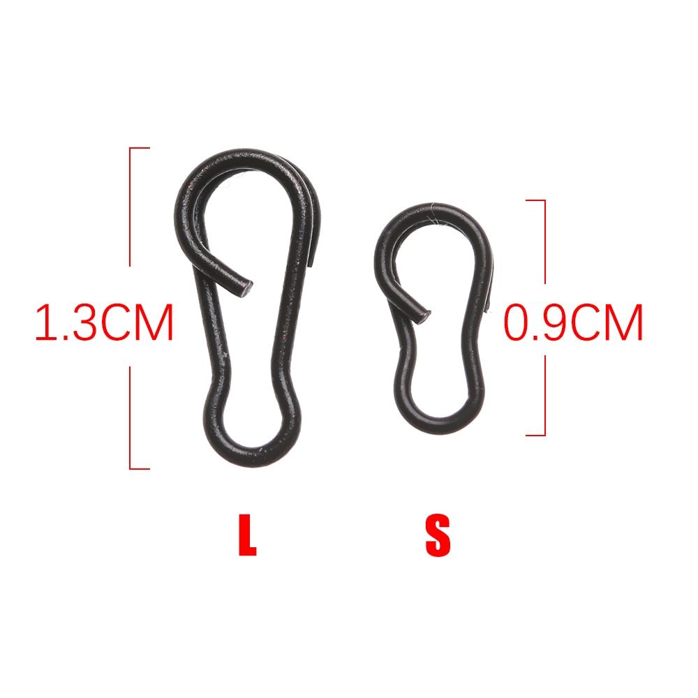 20PCS/Set Carp Fishing Snaps Connector Carp Rigs Speed Links Single Hook Snap Carp Fishing hooks rolling swivels tackle