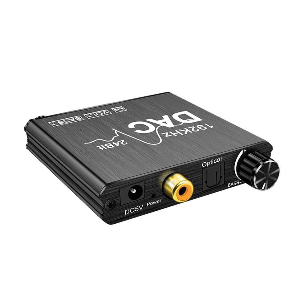 Digitale Audio Analoog Converter Stereo Extractor Dac Versterker Optische Spdif 192Khz 24Bit Sampling Rate Audio Splitter Adapter