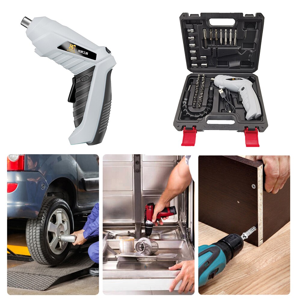 Multifunctional Cordless Electrical Screwdriver Set Electrician USB Rechargeable 3.6V Screw Driver Power Hand Tools