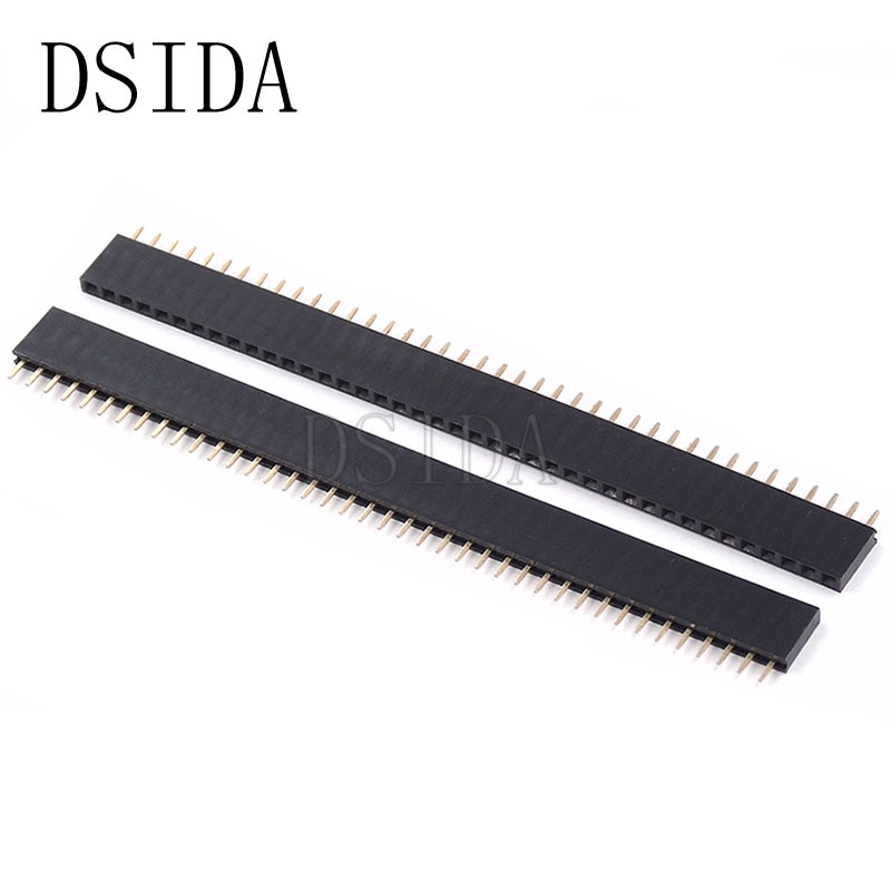 10 stks 2.54mm Enkele Rij Pin Vrouwelijke Pin Header Socket 1*2 p 3 p 4 p 5 p 6 p 7 p 8 p 9 p 10 p 12 p 14 p 16 p 20 p 40 p Pin Connector