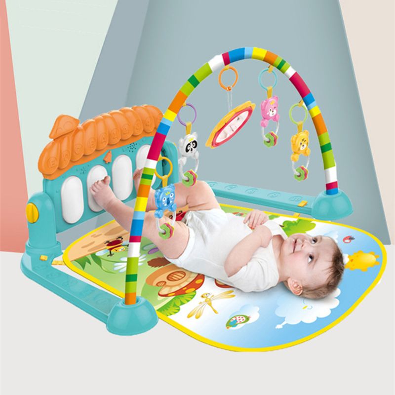 Baby Speelkleed Kids Educatieve Puzzel Tapijt Met Piano Toetsenbord & Leuke Animal Baby Gym Kruipen Activiteit Mat