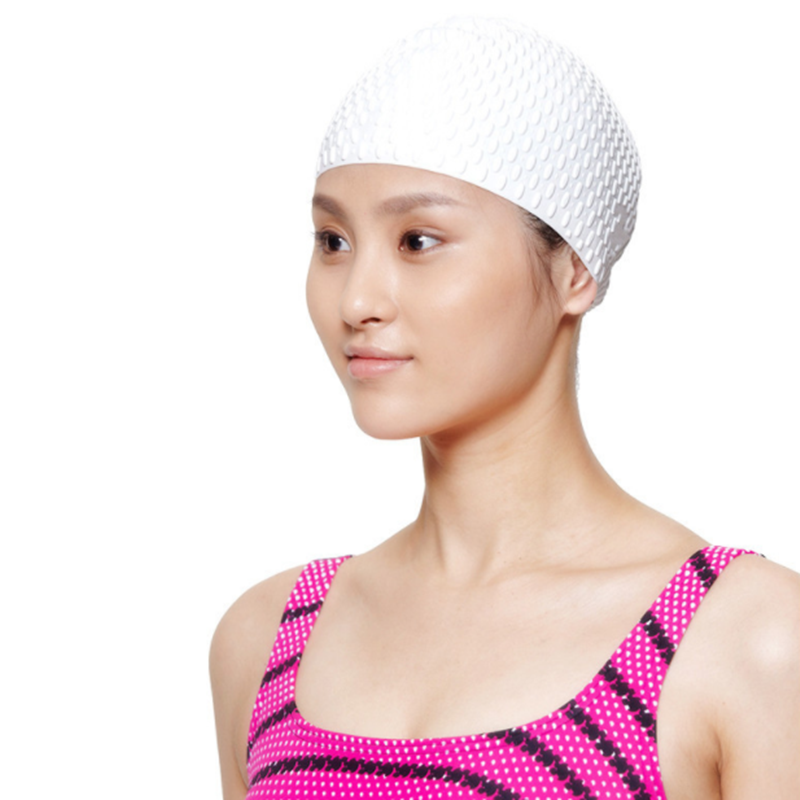 Silicone Waterproof 3D Elastic Swimming Caps For Men Women Long Hair Swimming Hat Cover Ear Bone Pool Adult Swim Cap