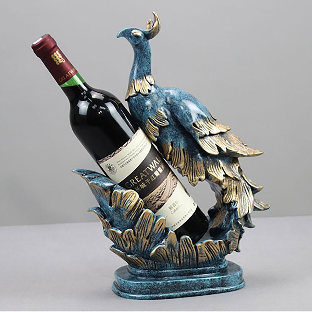 Bleu doré Cygne Vin Porte-Bouteille Champagne Cocktail Support D'étagère De Barre de Stockage De Bière Potable Ornement Artisanat Accessoires