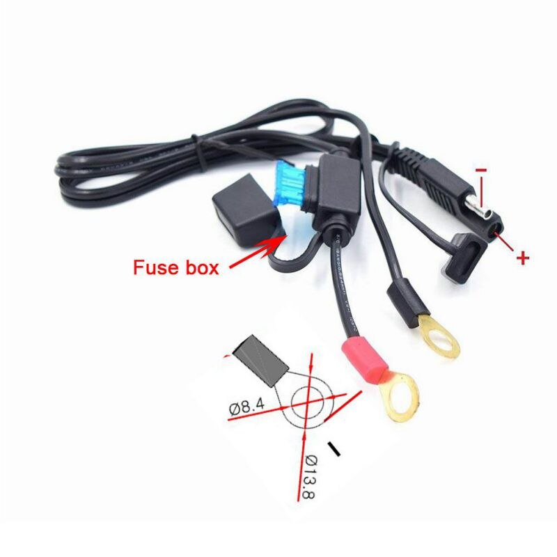 12V Charger Cable For Motorcycle Battery Terminal Quick Disconnect Cable Motorcycle Battery Output Connector