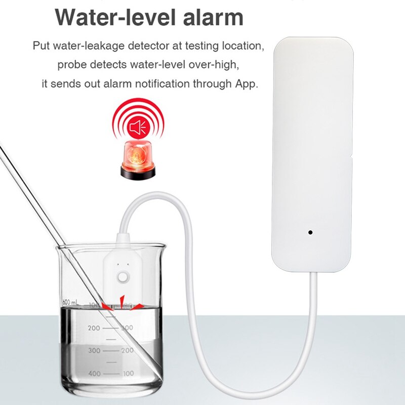 Smartlife App Wifi Water Sensor Water Lek Detector Alarm Home Control IP67 Werkt Met Tuyasmart / Smart Leven App installat