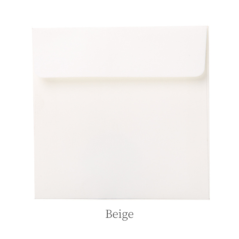 100 stks Mini Retro Enveloppen 10x10 cm Westerse Stijl Kleine Kraftpapier Zwart/Wit Lege Opslag Enveloppen voor Kantoor & School: WIT