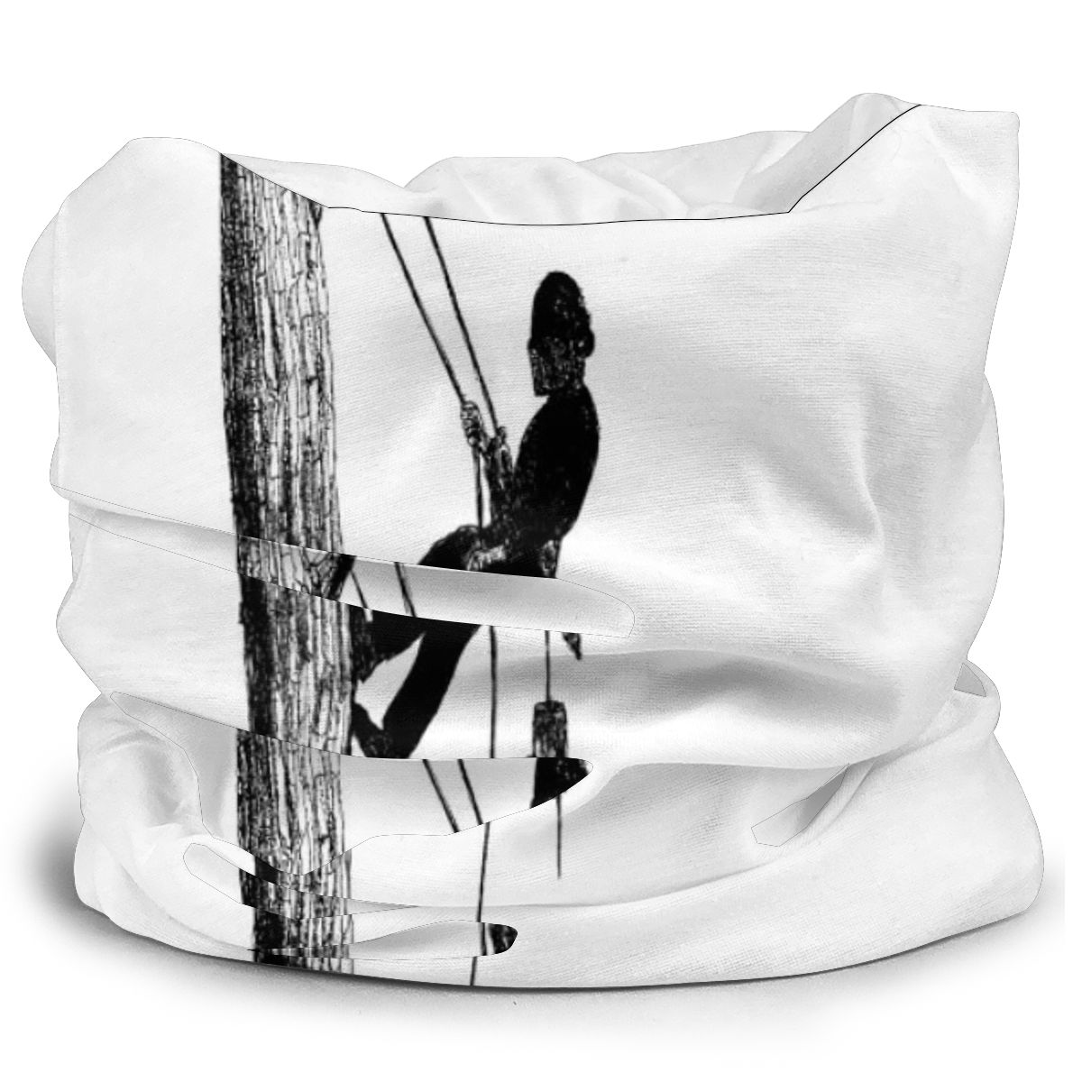 Arborist tree surgeon using chainsaw men's Magic Scarf Neck Face Cover Cycling Headband women Elastic snood scrunchie