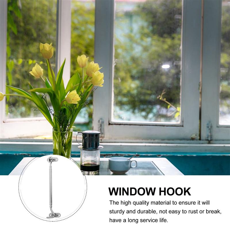 3 Pcs Stainless Steel Cabin Hooks Heavy Duty Latch Locks Window Latches