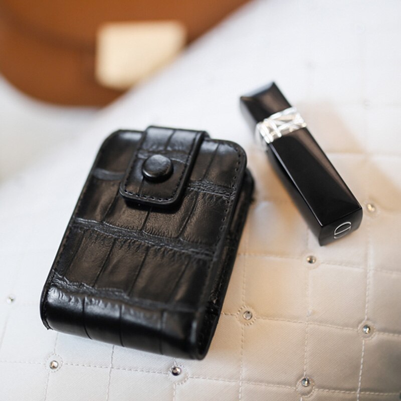 Lipstick Cosmetische Tas Met Spiegel Make-Up Tas Travel Pouch Organizer Pu Lederen Draagbare Beauty Case Toolbox Kleine Opslag Gevallen