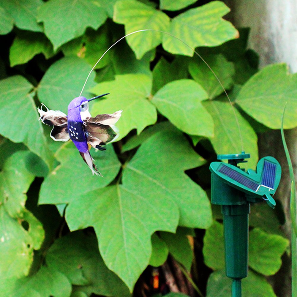 Solar rotating gardening pastoral mall shop decoration toys electric flying simulation Vibration Solar Power Dancing Butterflies