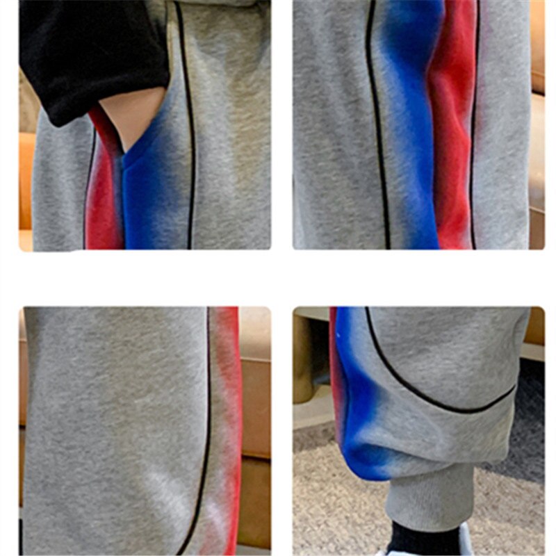 Pantaloni sportivi per bambini neri grigi primavera autunno adolescente Big Boy pantaloni Casual in cotone fresco abbigliamento per bambini 5 6 7 8 9 11 13 14 anni
