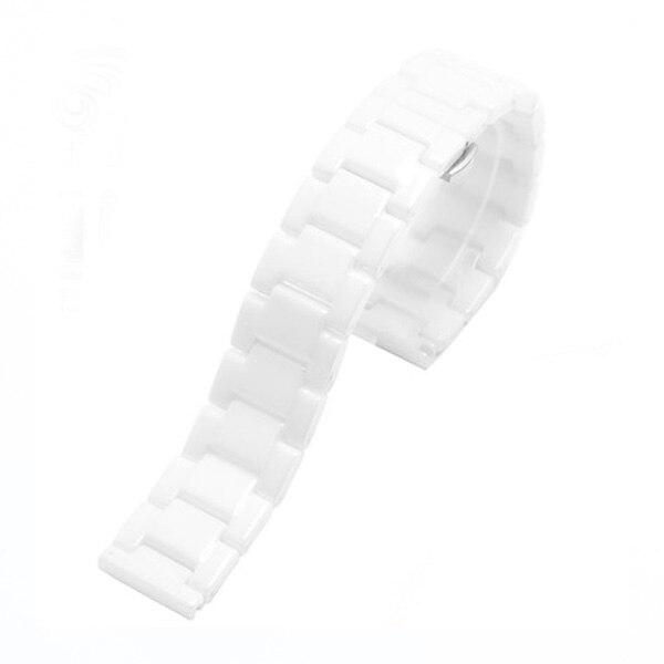 12/14/16/18/20/22mm shine voor samsung gear  s2/s3 horlogeband keramische horlogeband luxe metalen armband voor huawei watch 2: Wit / 14mm