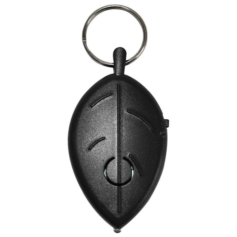 Neue Schlüssel Ring Voice Control Anti-verloren Gerät Blatt Mini Whistle Key Finder Blinkt Piepen Fern Kinder Schlüssel Tasche brieftasche Locators: Black