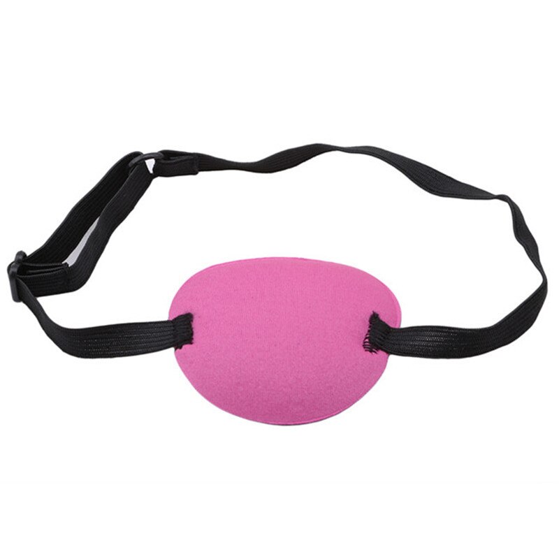Adult Child Single Eye Cover Silk Eyeshade Sleeping Eye Mask One-eyed Cover Portable Soft Eye Patch Amblyopia Traning Goggles: rose red