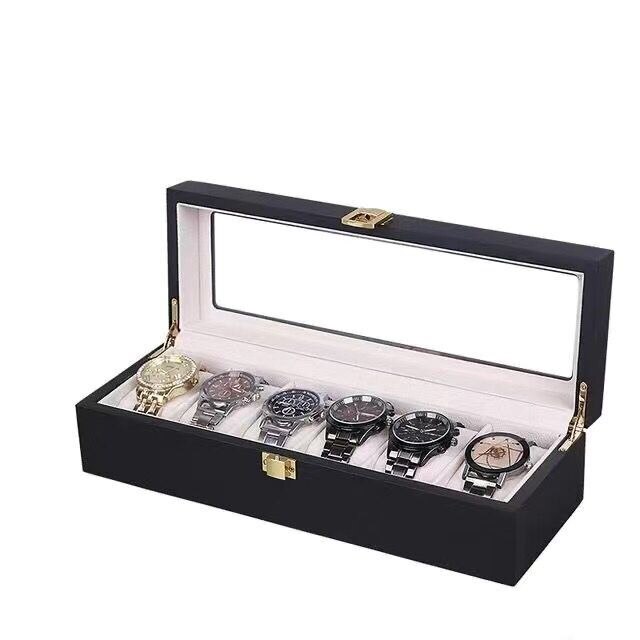 2/3/5/6/10/12 Slots Wood Watch Display Box Light Red Watch Boxes Case Mechancal Watch Storage Organizer Jewelry Holder: green