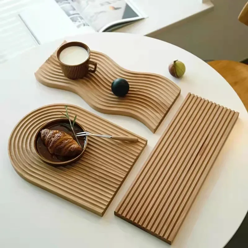 nordisch stil Buche Holz Hacken Block Brot Nachtisch Tablett Nicht-Unterhose Schneiden Bord Lagerung Organizer Küche Werkzeug Für Kuchen