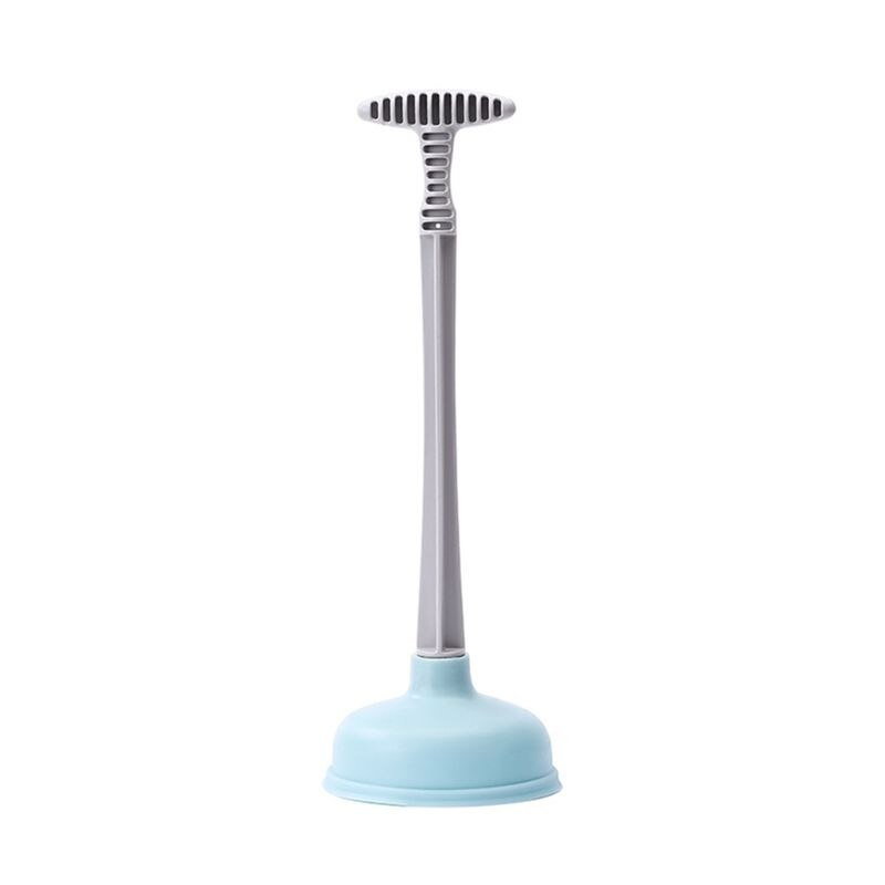 Desatascador de émbolo para inodoro, herramienta de eliminación de atascos para limpiador de te, desatascador para baño, cocina, fregadero, desagüe, ducha y bañera: Azul cielo