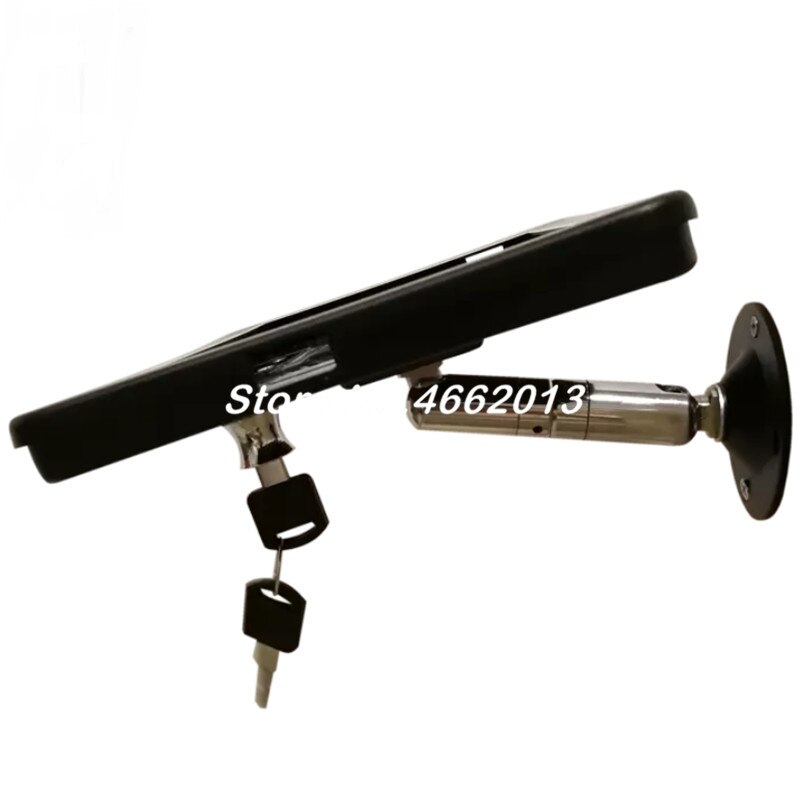 newest screwed 8" tablet desk stand , security tablet enclosure lock.metal enclosed holder locks and keys wall enclosure