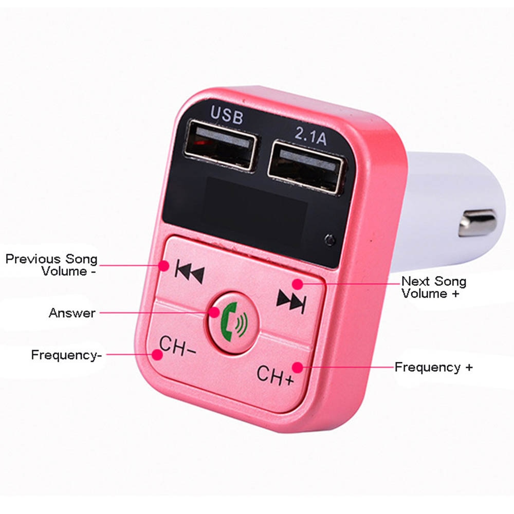 B2 Usb Charger Auto Fm-zender Draadloze Radio Adapter Dual Usb Charger Bluetooth Mp3 Speler Ondersteuning Handsfree Bellen