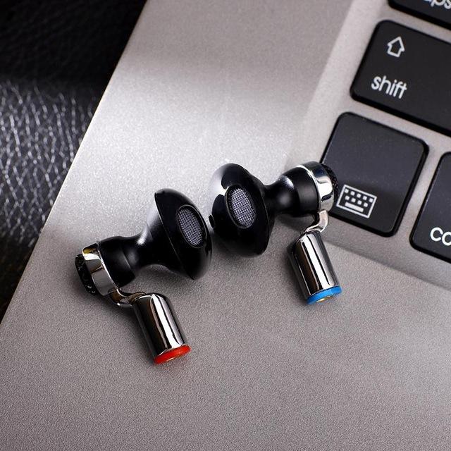 Senfer KP220 Semi Akoestische Dynamische HIFI Muziek Monitor DJ Studio Sport Verwisselbare Oordopjes Oortelefoon MMCX Kabel: Zwart