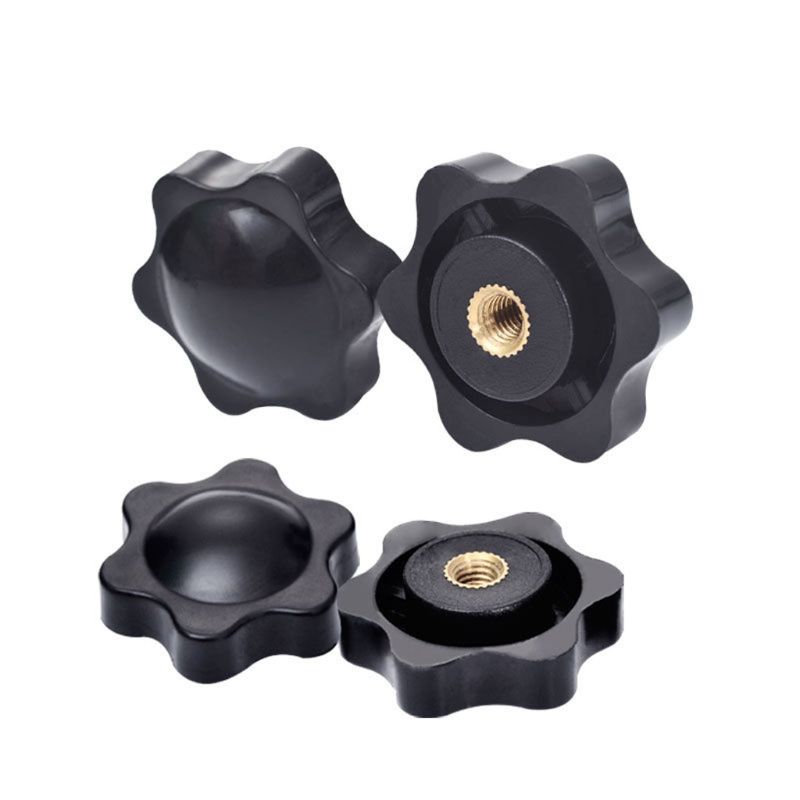 10 stück  m5 m6 m8 m10 pflaumen-handfestziehmuttern griff gewinde stern mechanische rändelmutter manueller klemmknopf