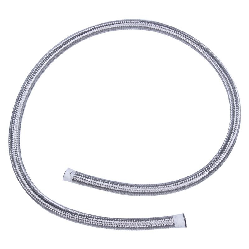 AN6 Stainless Steel Braided Fuel Oil Line Hose 1m 39in