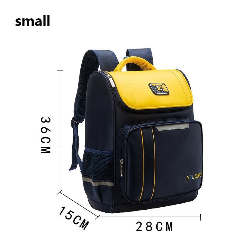Kinderschooltassen rugzak voor meisjes schooltassen kind oxford waterdichte rugzak bloemen ruimte tas: Kleine gele