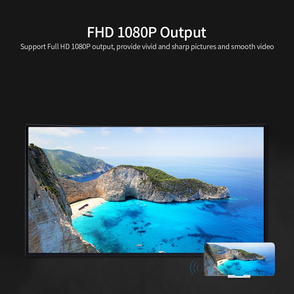 Intelligent HD Wireless Display Receiver 2.4G Wireless Dongle FHD 1080P WiFi Display Dongle Wireless Screen Converter