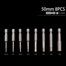 Hex Head Allen Wrench Drill Bit Set S2 Steel Magnetic Hex Head Screwdriver ​: 8PCS 50mm