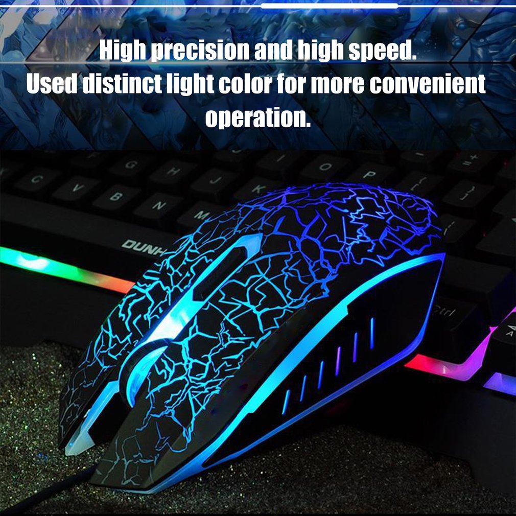 3D USB Wired Gaming Game Mouse Pro Gamer Computer Mice for PC 3200DPI LED Optical 3 Buttons 3200 DPI ONLENY