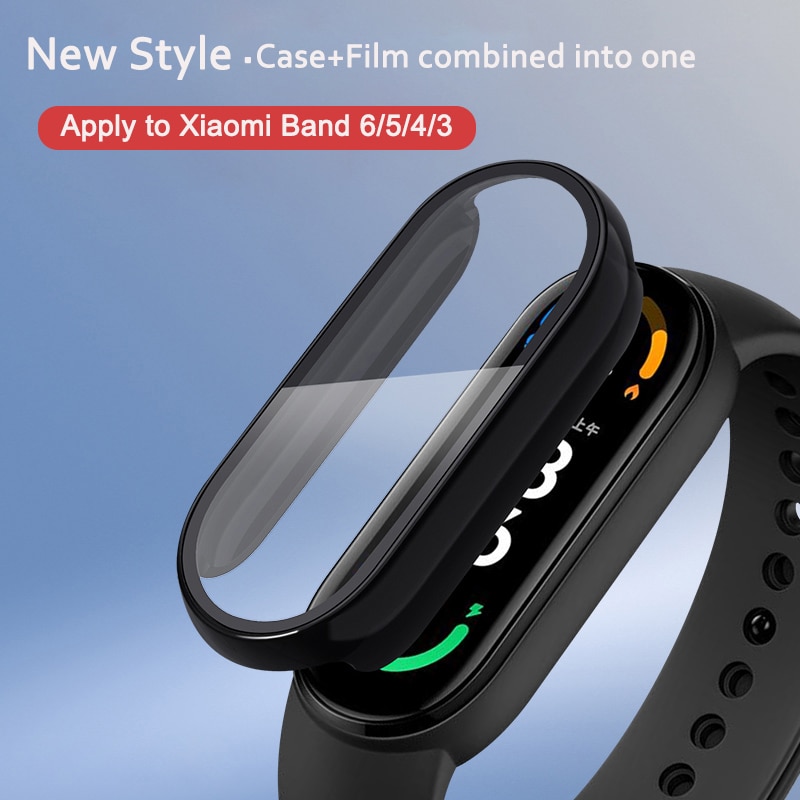 Funda protectora de pantalla para Xiaomi Mi band 5, 6 y 4, funda protectora de cobertura completa, accesorios para Mi band 6 y 4