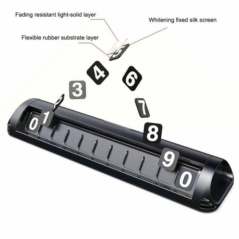 Car Temporary Stop Sign Temporary Car Parking Card Phone Number Plate Hidden Switch Parking Card