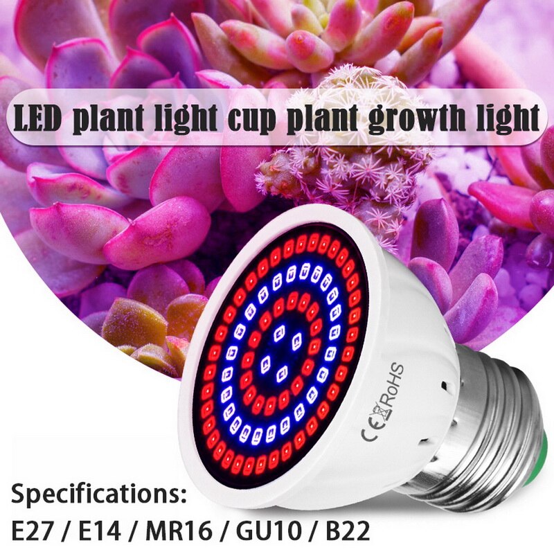 Led  b22 hydroponisk vækstlys  e27 led vækstpære  mr16 fuld spektrum 220v uv lampe plante  e14 blomst frøplante fitolampe  gu10