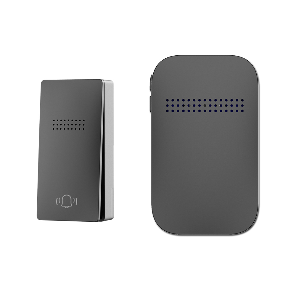 Timbre inalámbrico para exteriores, resistente al agua, No requiere batería, juegos de timbre de puerta autoalimentados, timbre cinético para el hogar y al aire libre: Castaño