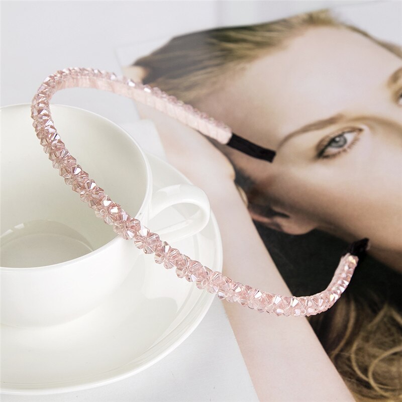 1 szt. metal kryształ włosów oplatarce moda kobiety dziewczyna pani Nakrycia głowy stylizacja włosów gorący sprzedam: Różowy