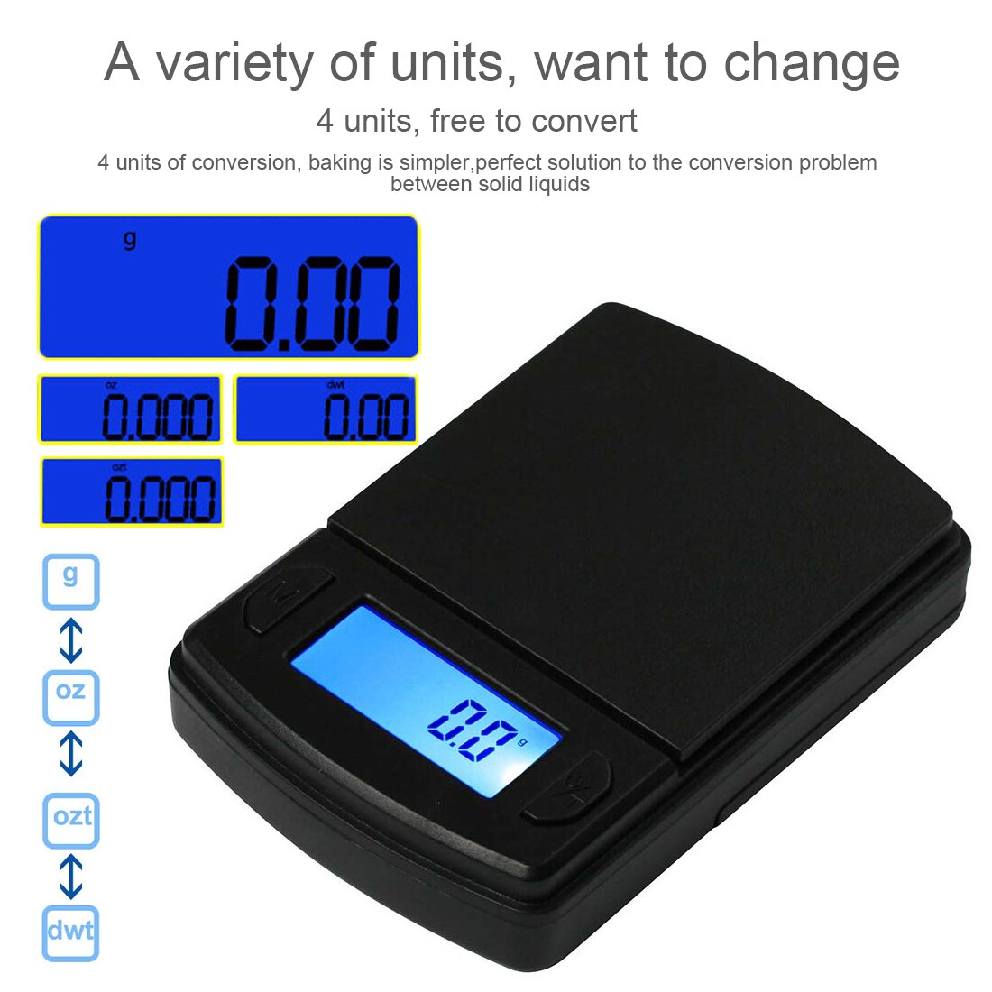Mini Digital Weight Scale 500g/200g/100g LCD Pocket Electronic Scales Gram Scale Food Kitchen Scale for Travel Jewelry