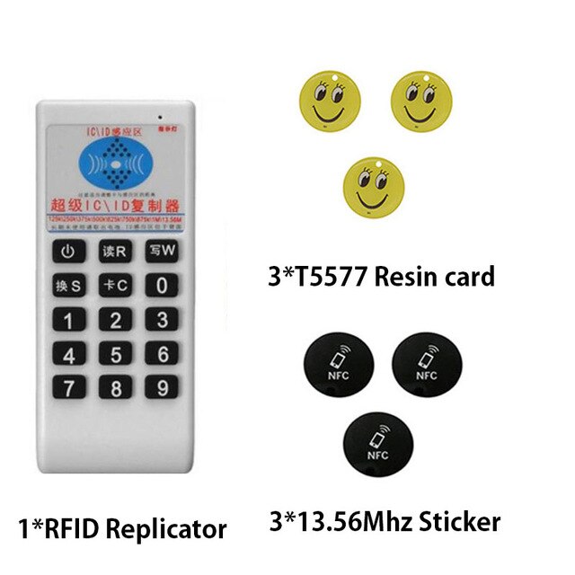 Handheld 125Khz 13.56Mhz Rfid-kaart Tag Copier Duplicator Cloner Lezer Schrijver 125Khz 13.56Mhz Kaart Pak: style b