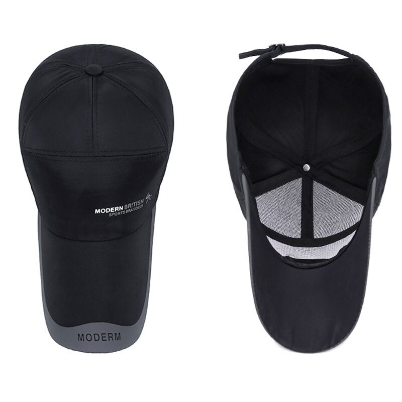 Men Women Adjustable Baseball Cap with Long Eaves Visor Hats Casual Leisure Outdoor Sports Run Hats Baseball Caps