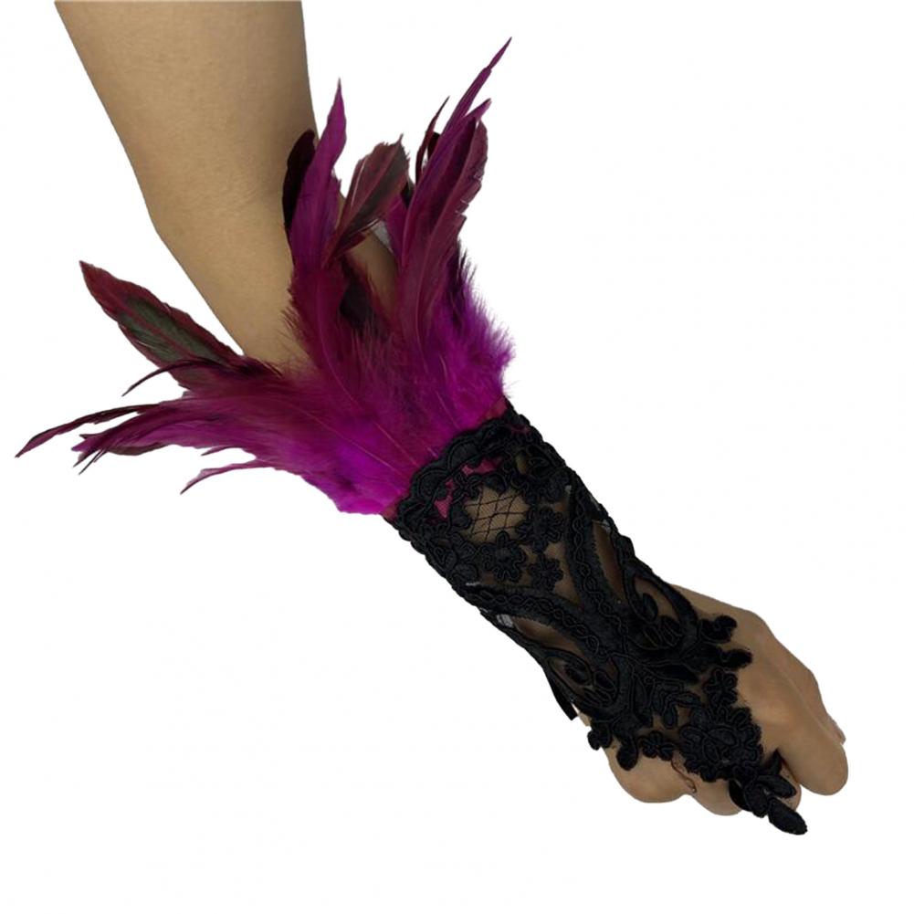 Gjinxi Vrouwen 1920 Flapper Veer Hoofdband Handschoenen Set Maskerade Gatsby Thema Hoofddeksel Lange Handschoenen Voor Halloween Thee Party Carnaval Kostuum Haar Hccessories