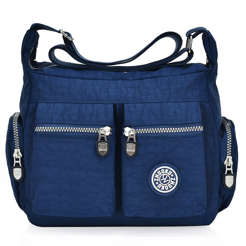 Vrouwen Top-Handvat Vrouwen Schoudertas Handtas Nylon Waterdichte Vrouwelijke Casual Messenger Crossbody Tas Tote: blue