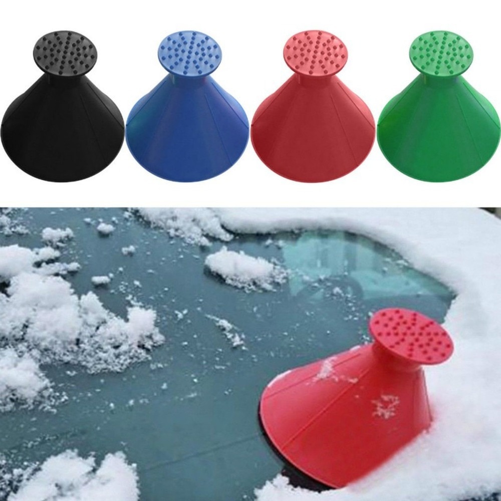 Winter Ice Scraper Car Magic Window Windshield Car Shaped Funnel Snow Remover Deicer Cone Tool