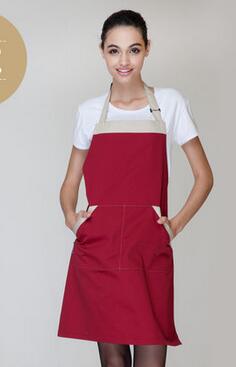 Superieure Keuken Fornuis Chefs Schort Overgooier Voorvak Oilproof Thuis Craft Bakken Schort Vrouwen Mannen Keuken benodigdheden: Goud