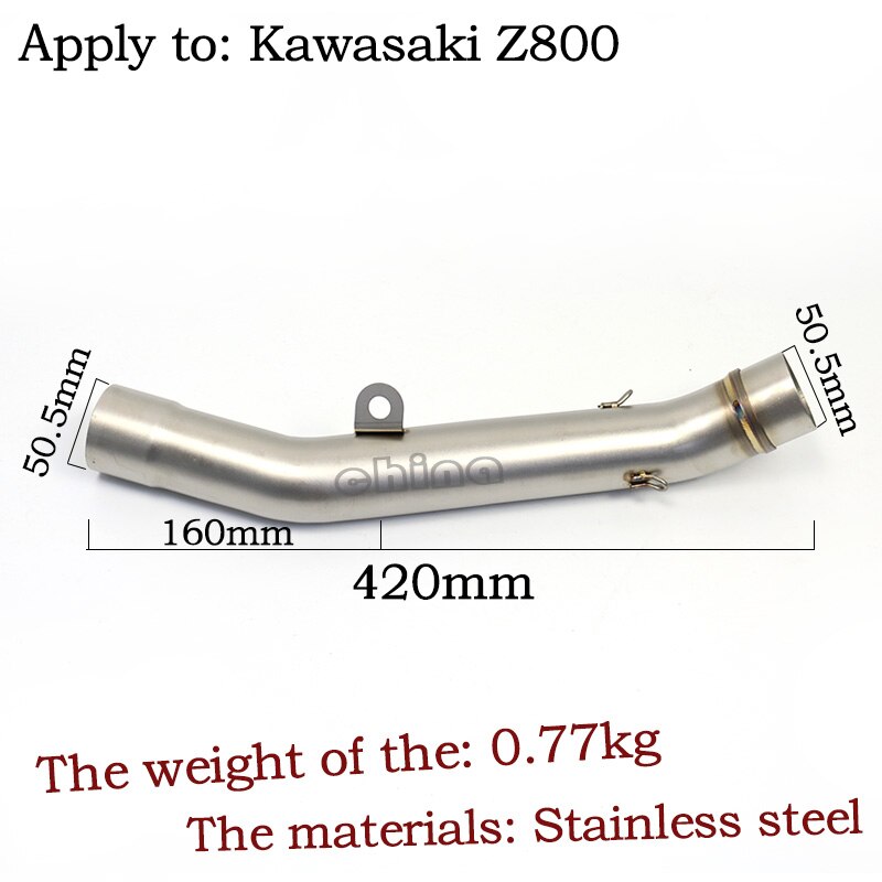 Ligne d&#39;échappement avec Tube collecteur central, adaptateur de 51MM, pour KAWASAKI Z750 Z 750 2004 - Z800 Z 800 -