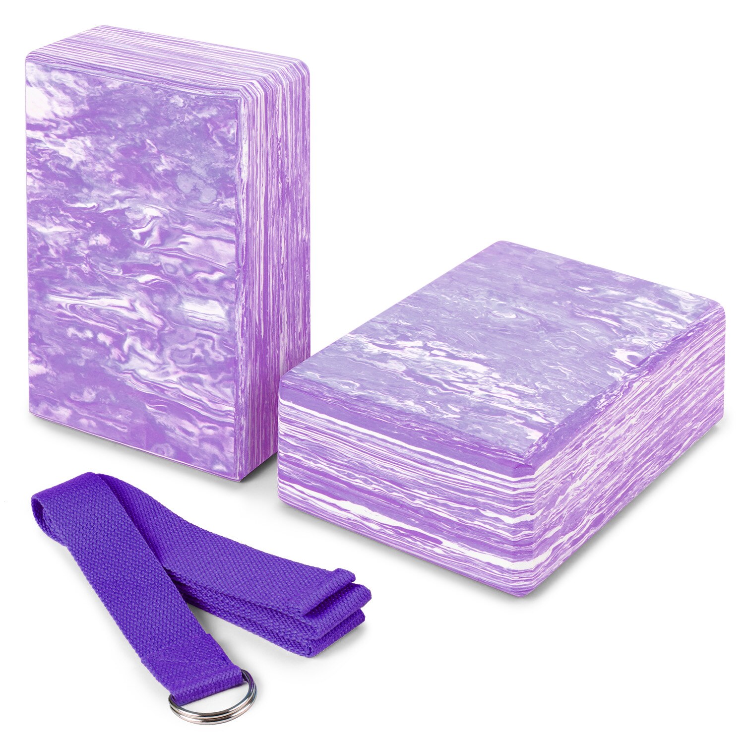 2 stk eva-kamuflasje med høy tetthet yoga murstein antiskli anti-stress trening fitness yoga blokk pilates nybegynner 23cm*7.5cm*9cm