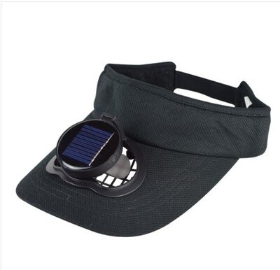Ventilateur solaire chapeau usb charge grand vent demi casquette été travail en plein air pêche Ventilation refroidissement ventilateur casquette protection solaire: black   02