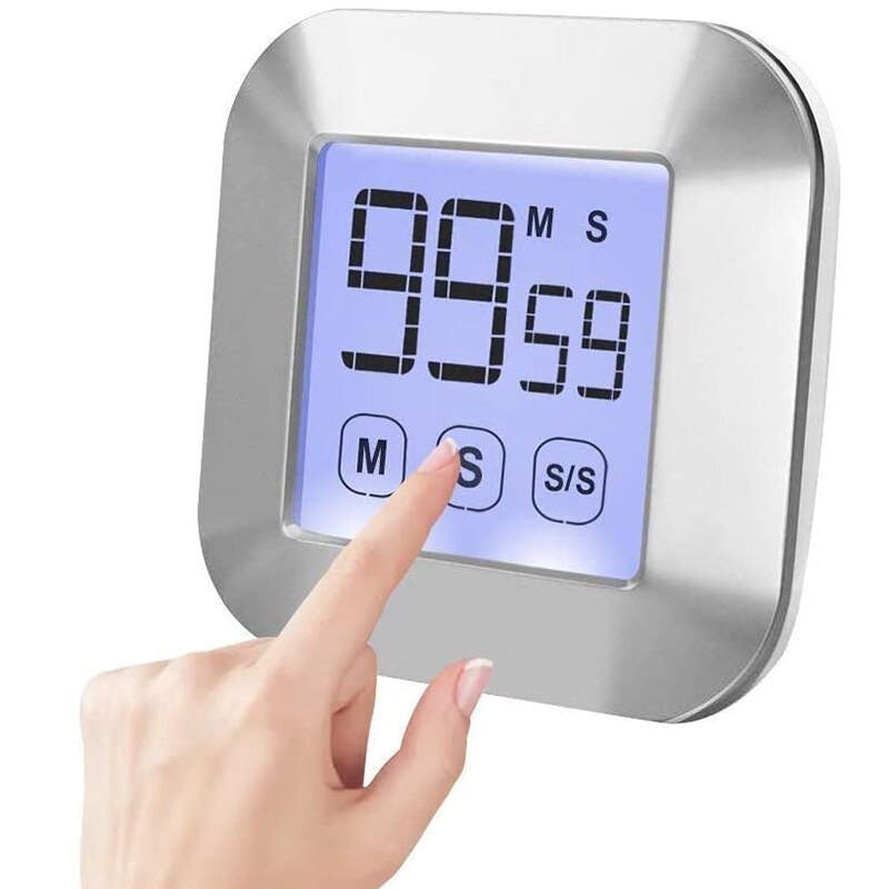 Large Display Kitchen Timer Alarm Clock Magnetic Led Digital Kitchen Egg Cooking Timers Kitchen Countdown Timer for Baking Study