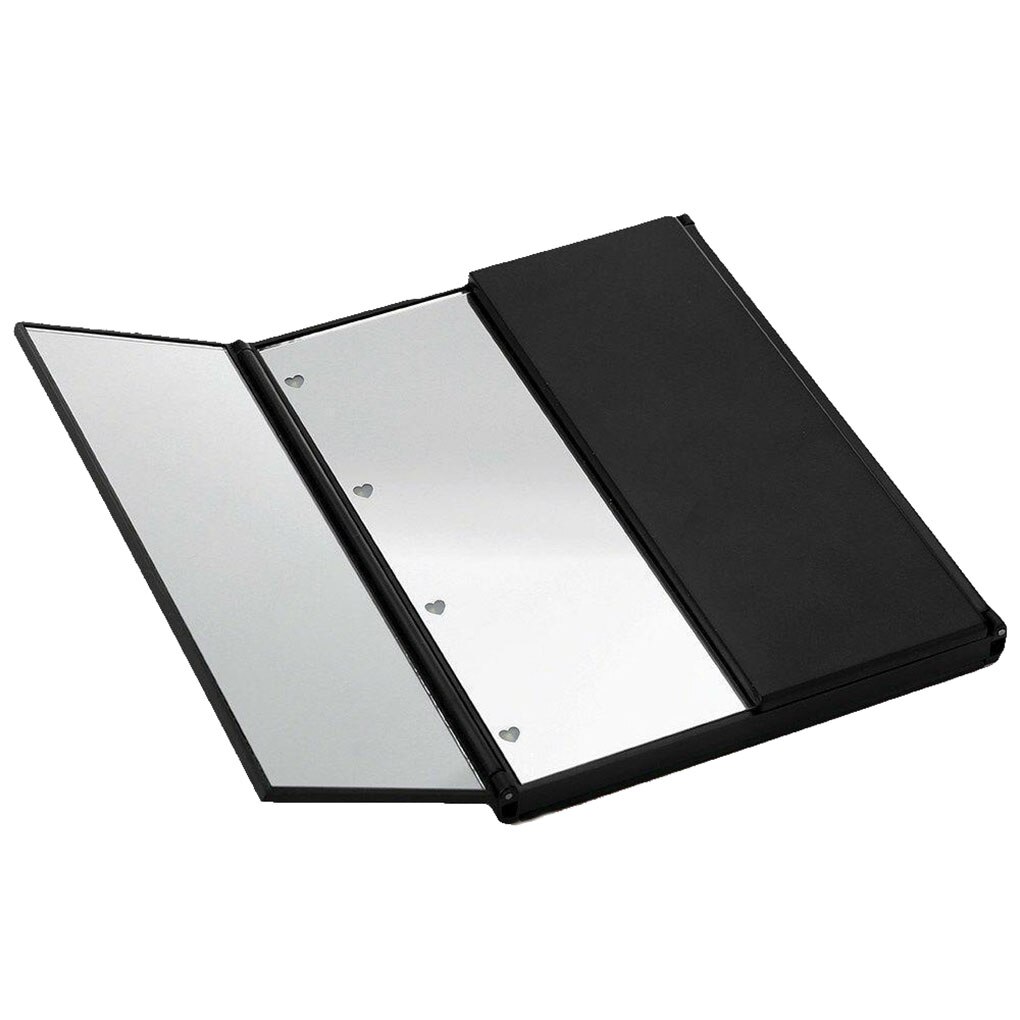 Tri-sided Foldable Makeup Mirror 3-Folding Portable 8 LED Light Beads Cosmetic Tabletop Mirror Beauty Supplies: NO.3
