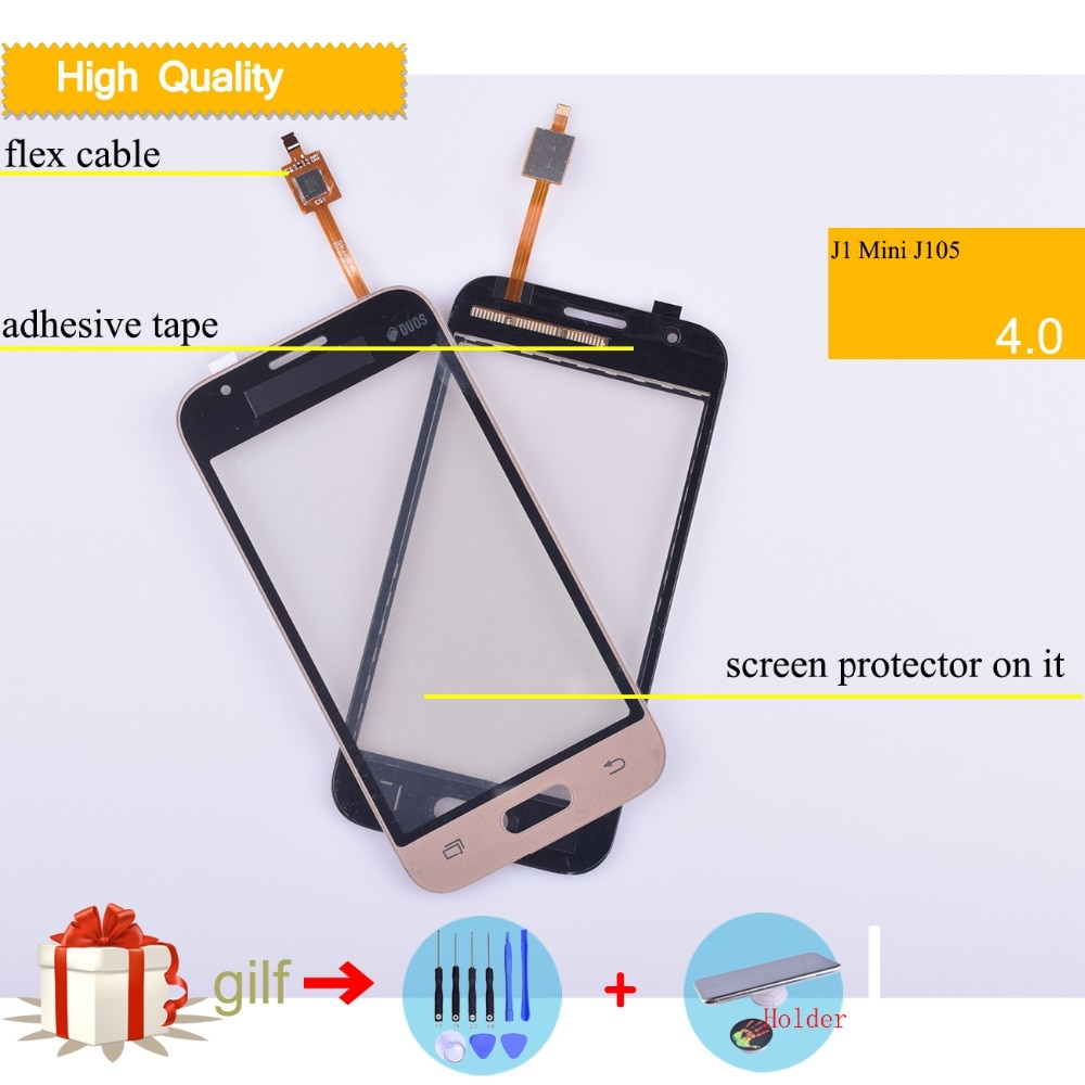 Para Samsung Galaxy J1 mini J105 J105H J105F J105B J105M SM-J105F SM-J105M pantalla táctil del Sensor del Panel de vidrio digitalizador de pantalla táctil